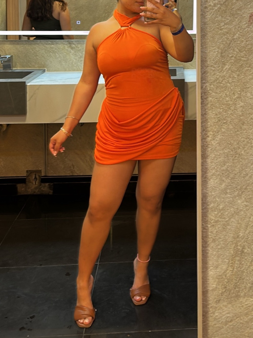 Halter mini dress